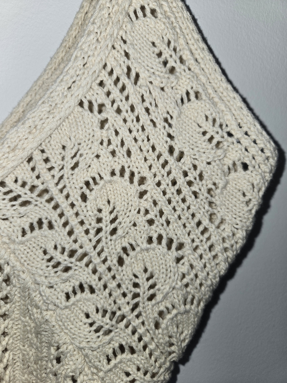 By Together - Cream Boho Beachy Crochet V-Neck Spaghetti Strap Crop Tank Size S - Picture 2 of 13
